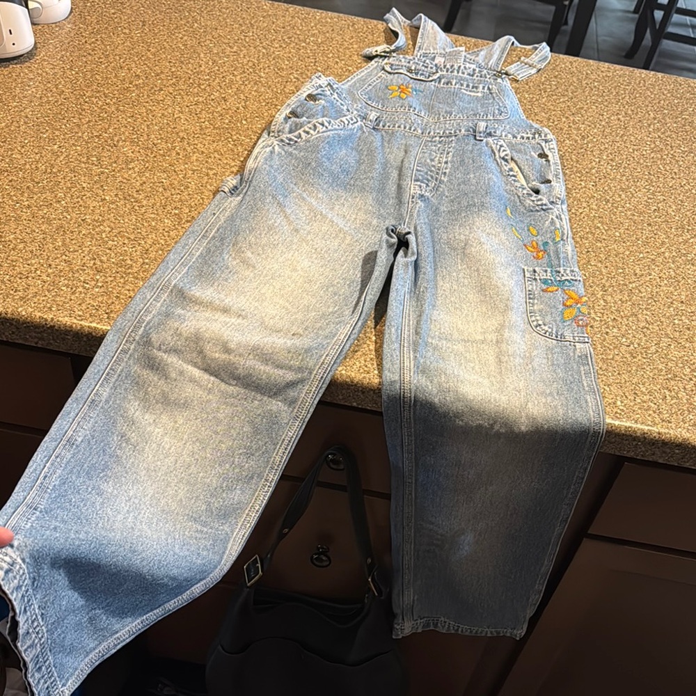 Y2k embroidered overalls